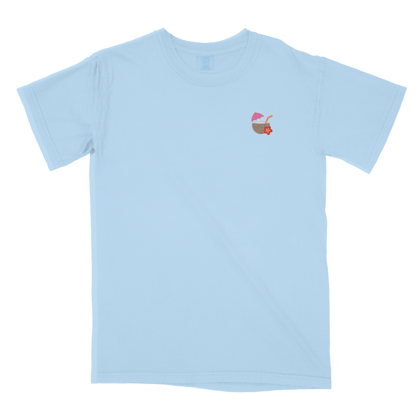 Embroidered Coconut Comfort Colors® T-shirt
