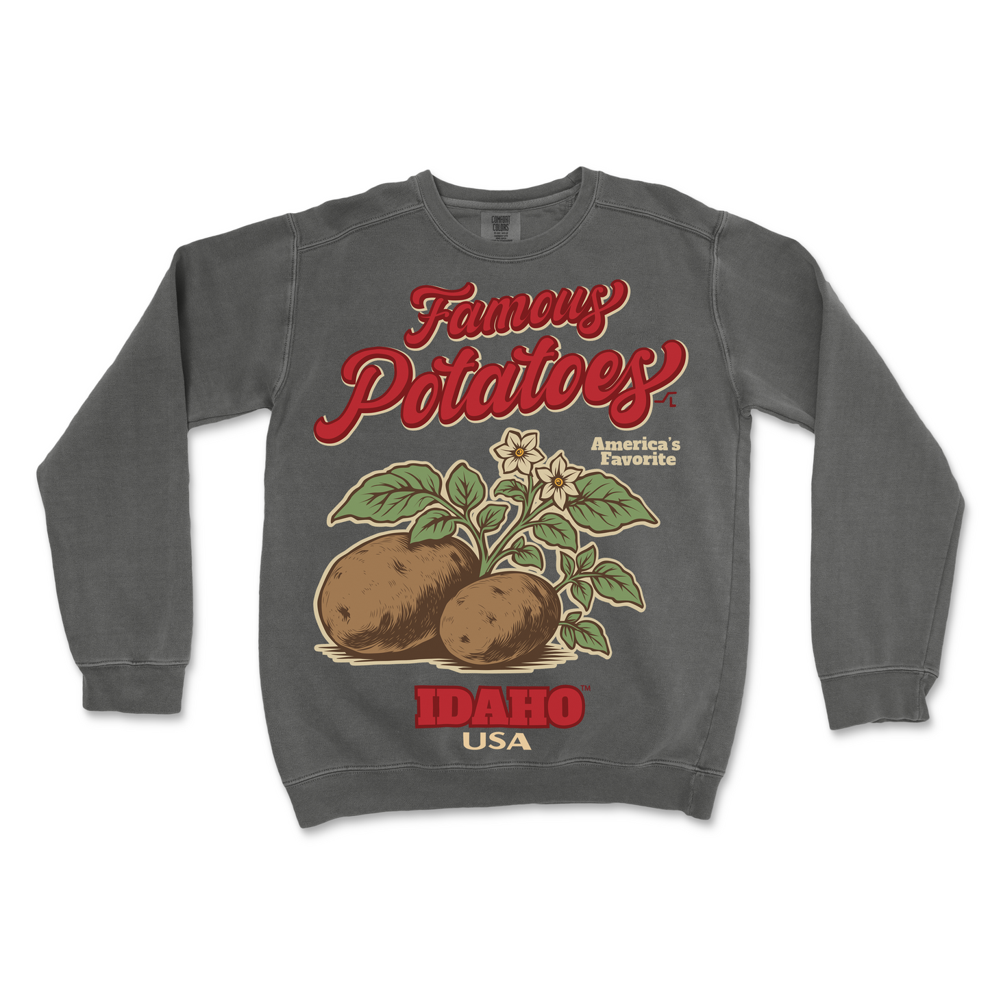 Famous Potatoes Blossom-Lightweight Comfort Colors® Crewneck