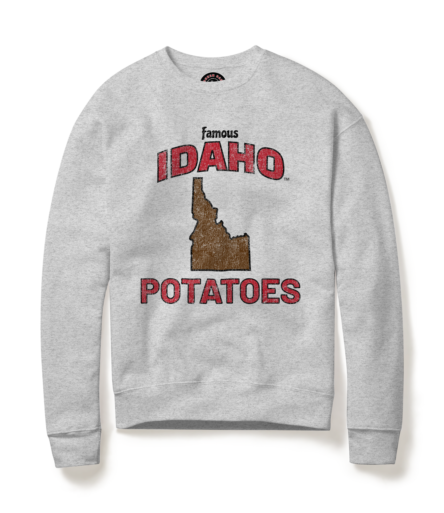 Crewneck Famous IDAHO™ Potatoes-Sawtooth Heather Gray