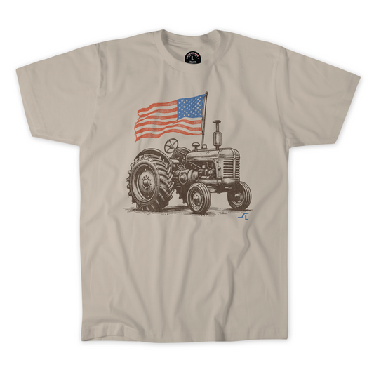 American Flag Tractor T-shirt