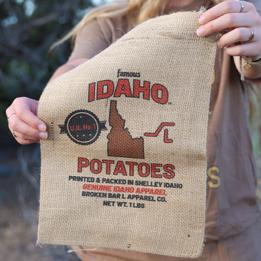 Famous Potatoes Mini Burlap Bag