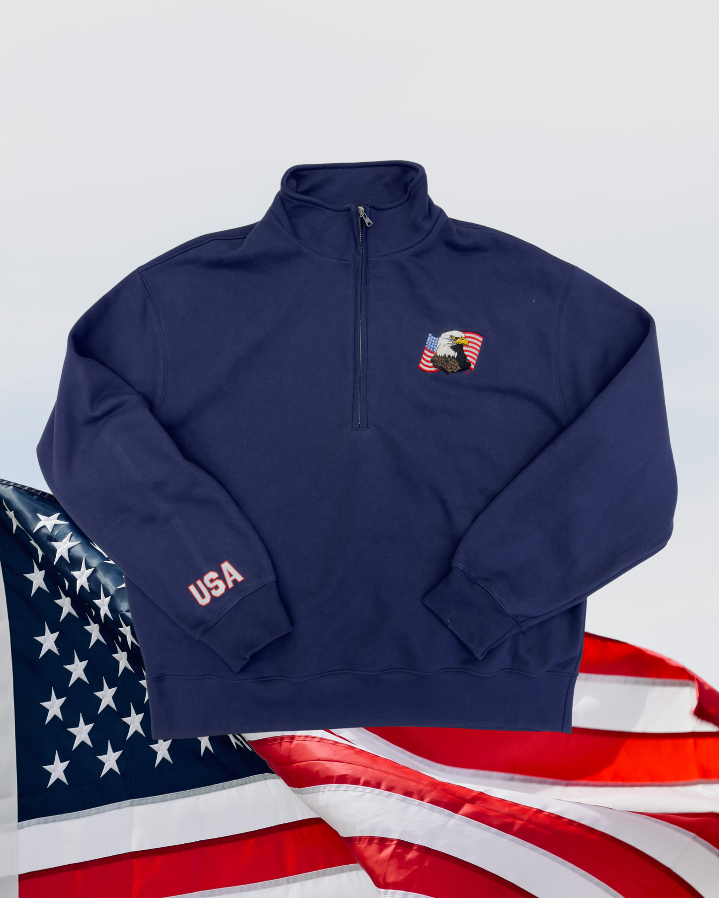 Embroidered USA Eagle 1/4 Zip