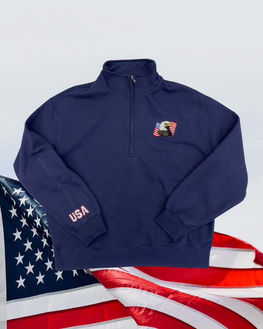 Embroidered USA Eagle 1/4 Zip