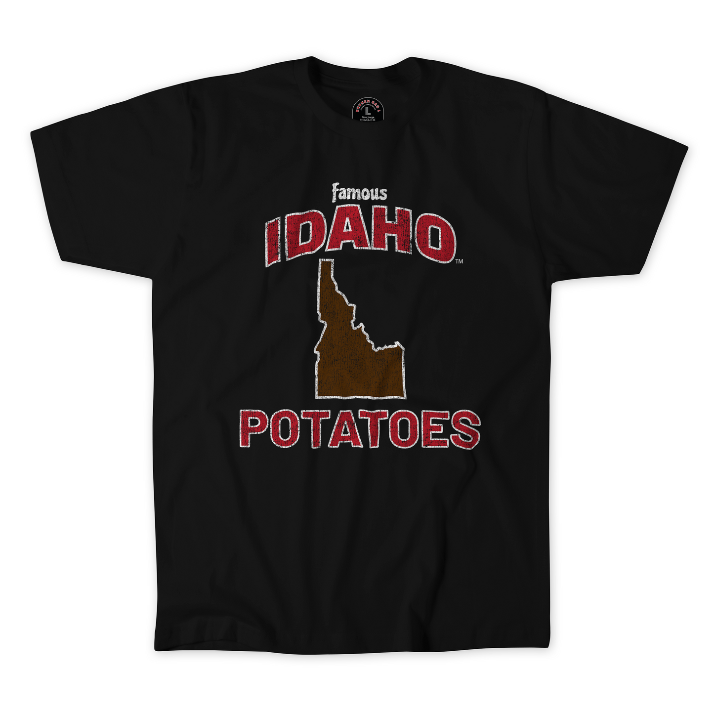 Famous IDAHO™ Potatoes T-Shirt-Lava Flow Black
