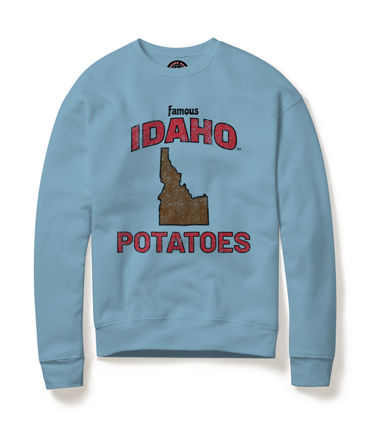 Crewneck Famous IDAHO™ Potatoes-Idaho Sky Blue