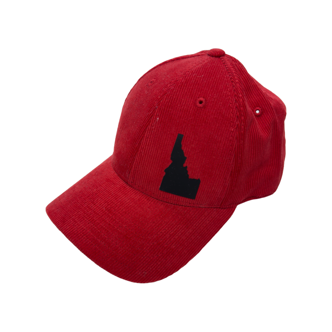 Red corduroy Idaho hat