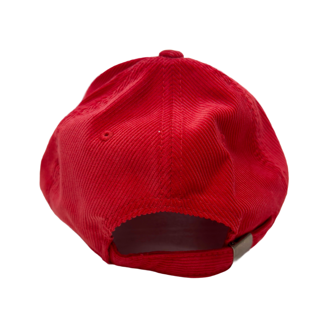 Red corduroy Idaho hat