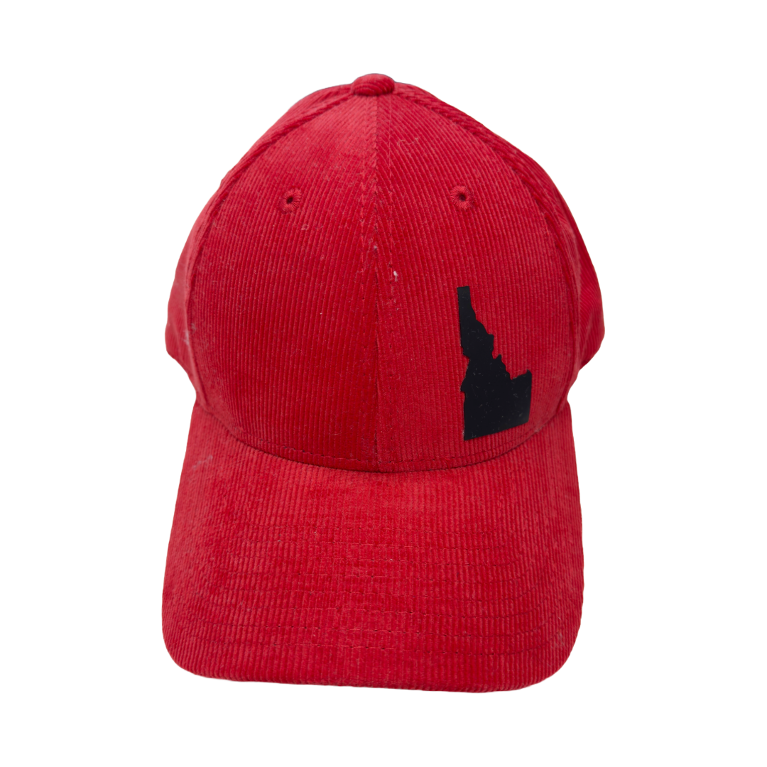 Red corduroy Idaho hat