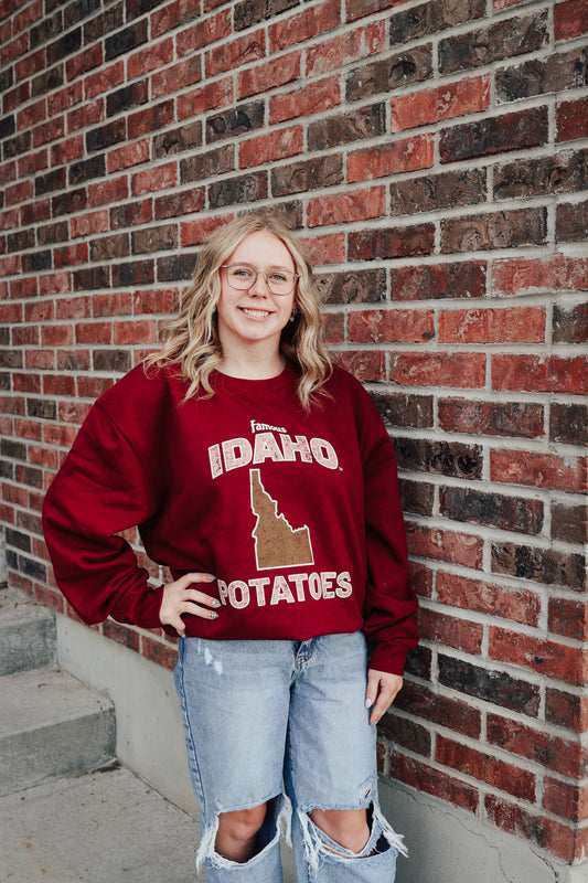 Crewneck Famous IDAHO™ Potatoes-Mountain Maple