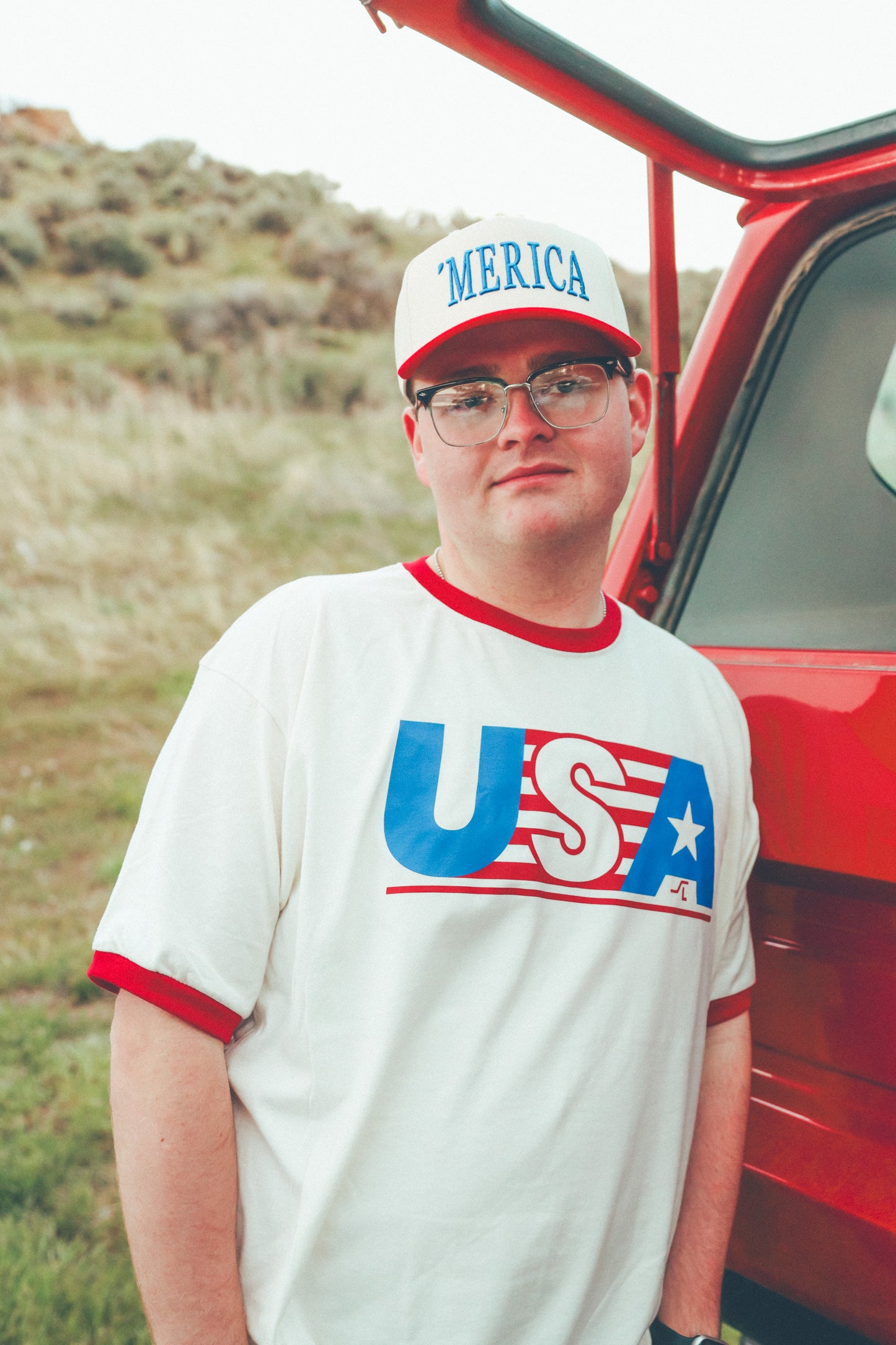 USA 80's Ringer T-shirt